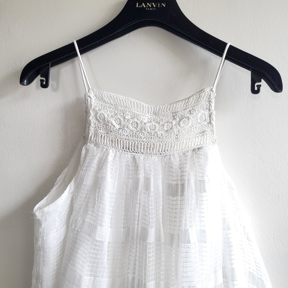 New Zara Halter Lace Babydoll Short Mini Dress White NWT Size Small - Picture 11 of 16